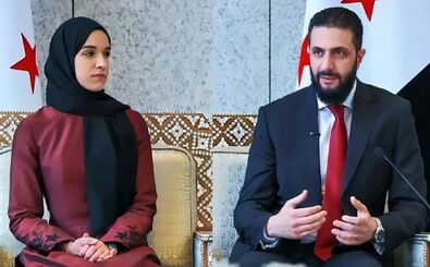 تیپ جالب  همسر جولانی در ریاض/ عکس
