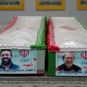 تصویر پیکر شهید لاریجانی با لبخندی بر لب