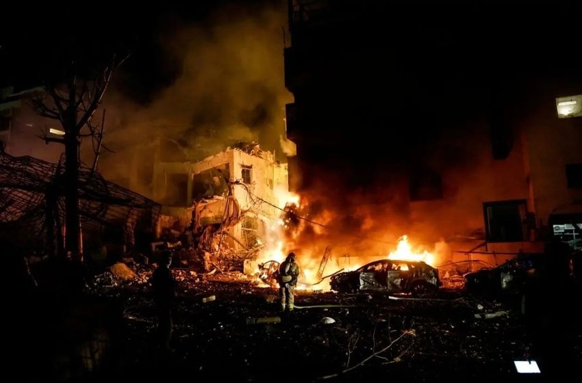 نقشه نقاط مورد حمله در خاورمیانه از آغاز جنگ تا ۱۵ فروردین