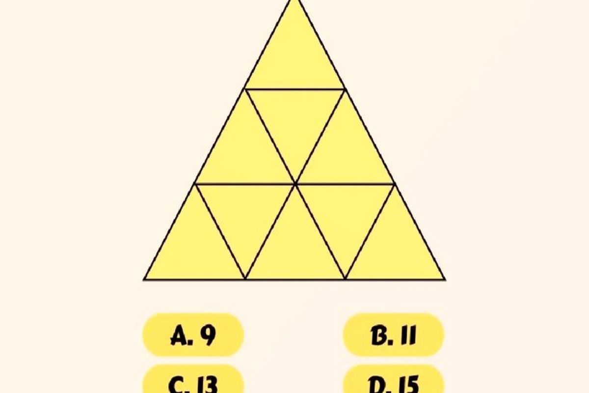 مهارت های هوشی خود را با یافتن تعداد مثلث های داخل تصویر اثبات کنید!