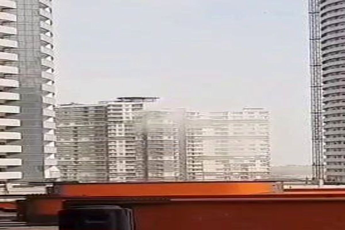 انفجار گاز در یکی از طبقات برج پامچال چیتگر/ عکس
