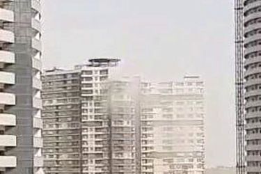 انفجار گاز در یکی از طبقات برج پامچال چیتگر/ عکس
