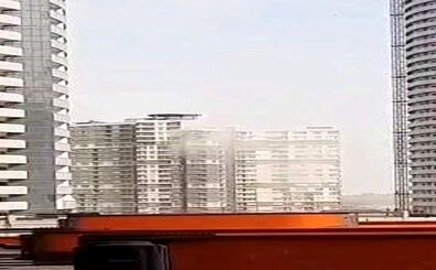 انفجار گاز در یکی از طبقات برج پامچال چیتگر/ عکس
