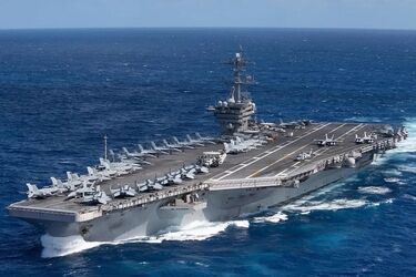 تصاویر ماهواره‌ای از ناو جدید آمریکا در خاورمیانه