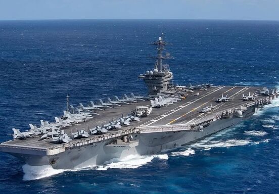 تصاویر ماهواره‌ای از ناو جدید آمریکا در خاورمیانه
