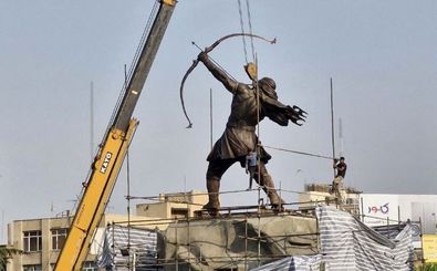 یک مدیر گفت ما این مجسمه آرش کمانگیر را نمیخواهیم، تحریک کننده است/ ویدئو
