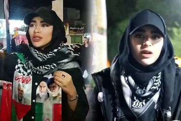 ویدیوی از دختر ایرانی که در چین، پایگاه بسیج زده است!