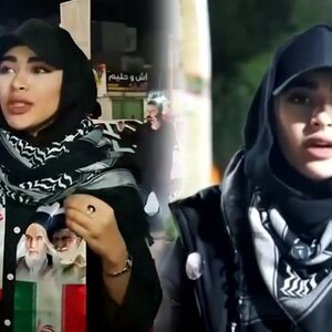 ویدیوی از دختر ایرانی که در چین، پایگاه بسیج زده است!