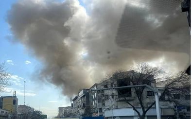 تصویر بیت رهبری پس از حمله مستقیم اسرائیل