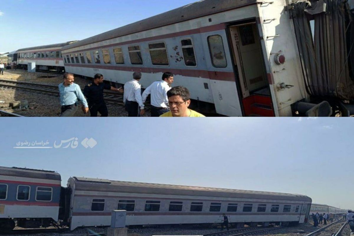 خروج قطار مسافربری از ریل در ایستگاه راه آهن مشهد/ ویدئو 
