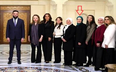جنجال همسر جولانی در رسانه‌های عربی/ تصاویر
