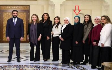 جنجال همسر جولانی در رسانه‌های عربی/ تصاویر
