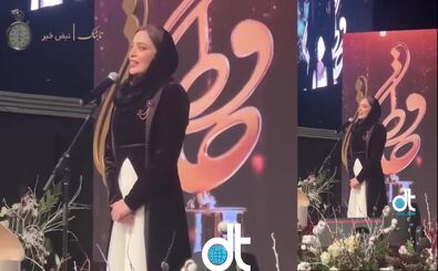 حرکت جنجالی بهنوش طباطبایی در جشن حافظ
