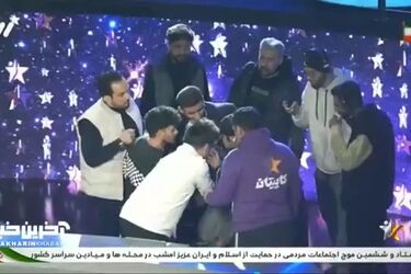 لحظه وقوع حادثه حین اجرای مسابقه در شبکه سه/ ویدئو