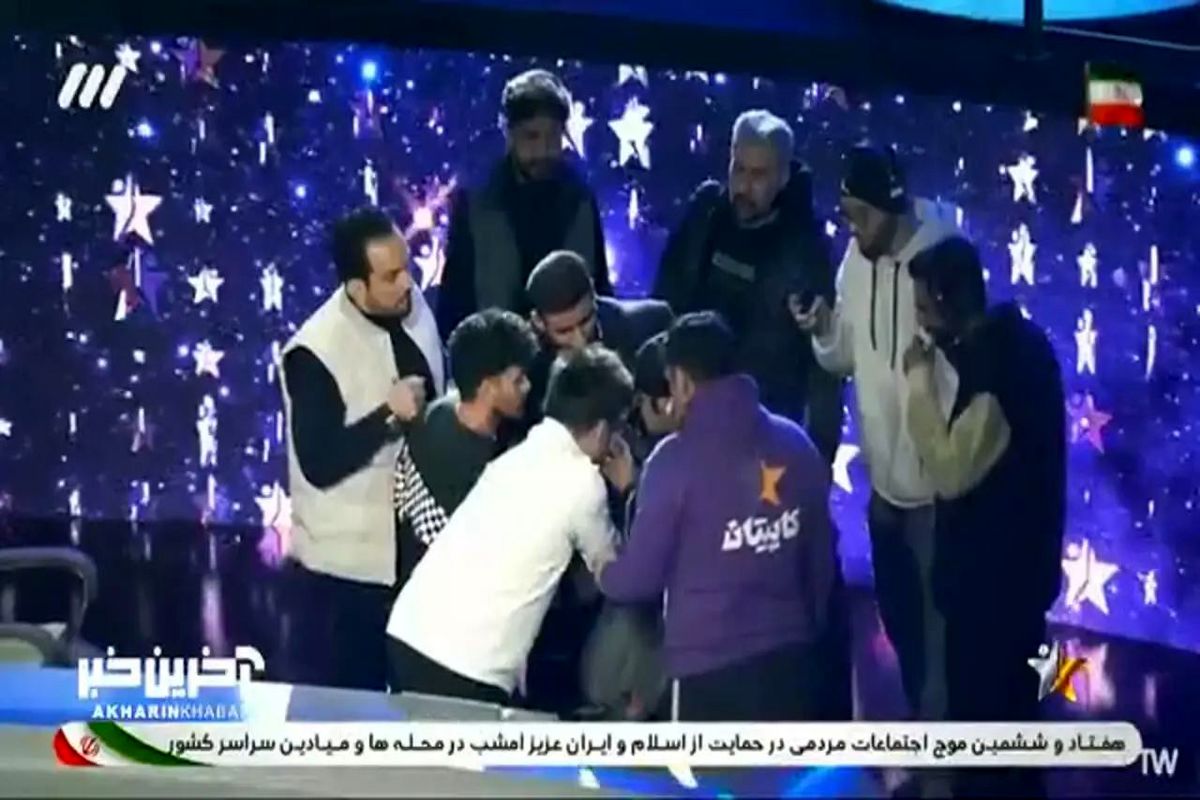 لحظه وقوع حادثه حین اجرای مسابقه در شبکه سه/ ویدئو