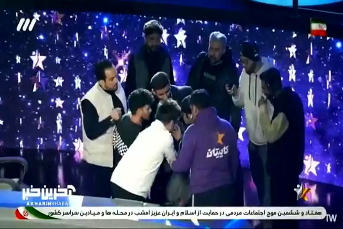 لحظه وقوع حادثه حین اجرای مسابقه در شبکه سه/ ویدئو