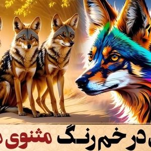 حکایت افتادن شغال در خم رنگ و ادعای طاووس شدن / حکایتی از مثنوی مولوی