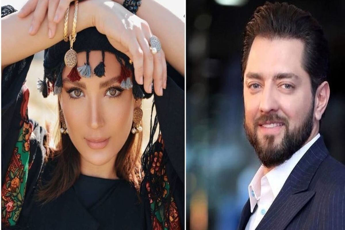 عکس بامزه خانواده بهرام رادان در روز برفی تهران
