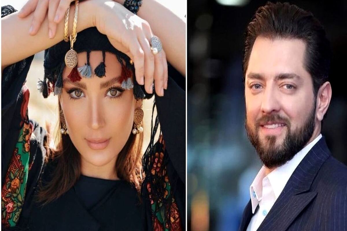 عکس بامزه خانواده بهرام رادان در روز برفی تهران
