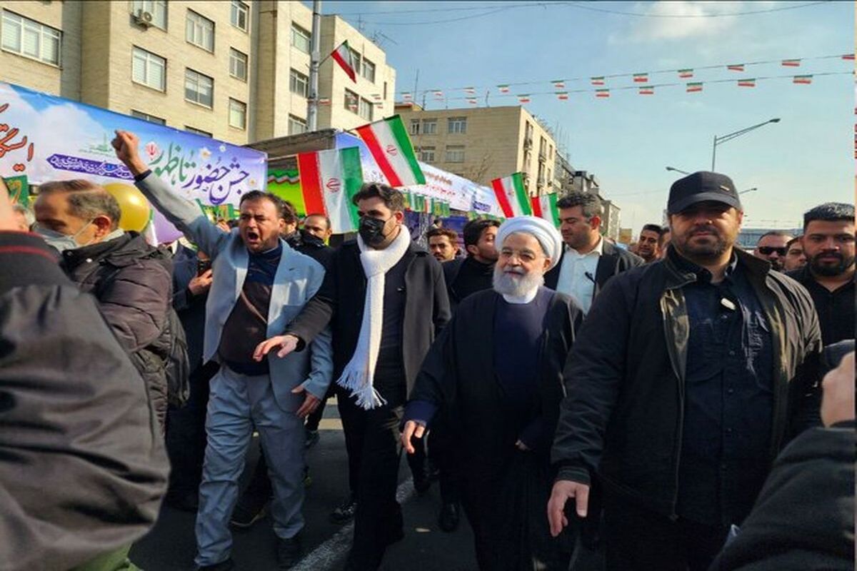 شعارهای توهین‌آمیز علیه حسن روحانی روز گذشته در راهپیمایی ۲۲ بهمن/ ویدئو
