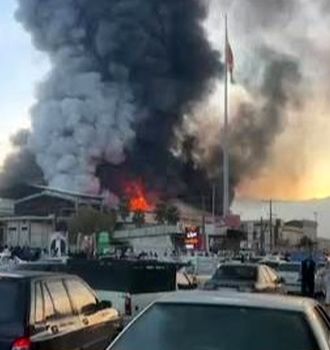 آتش سوزی در کارخانه شرکت کاله واقع در شهر آمل/ویدئو