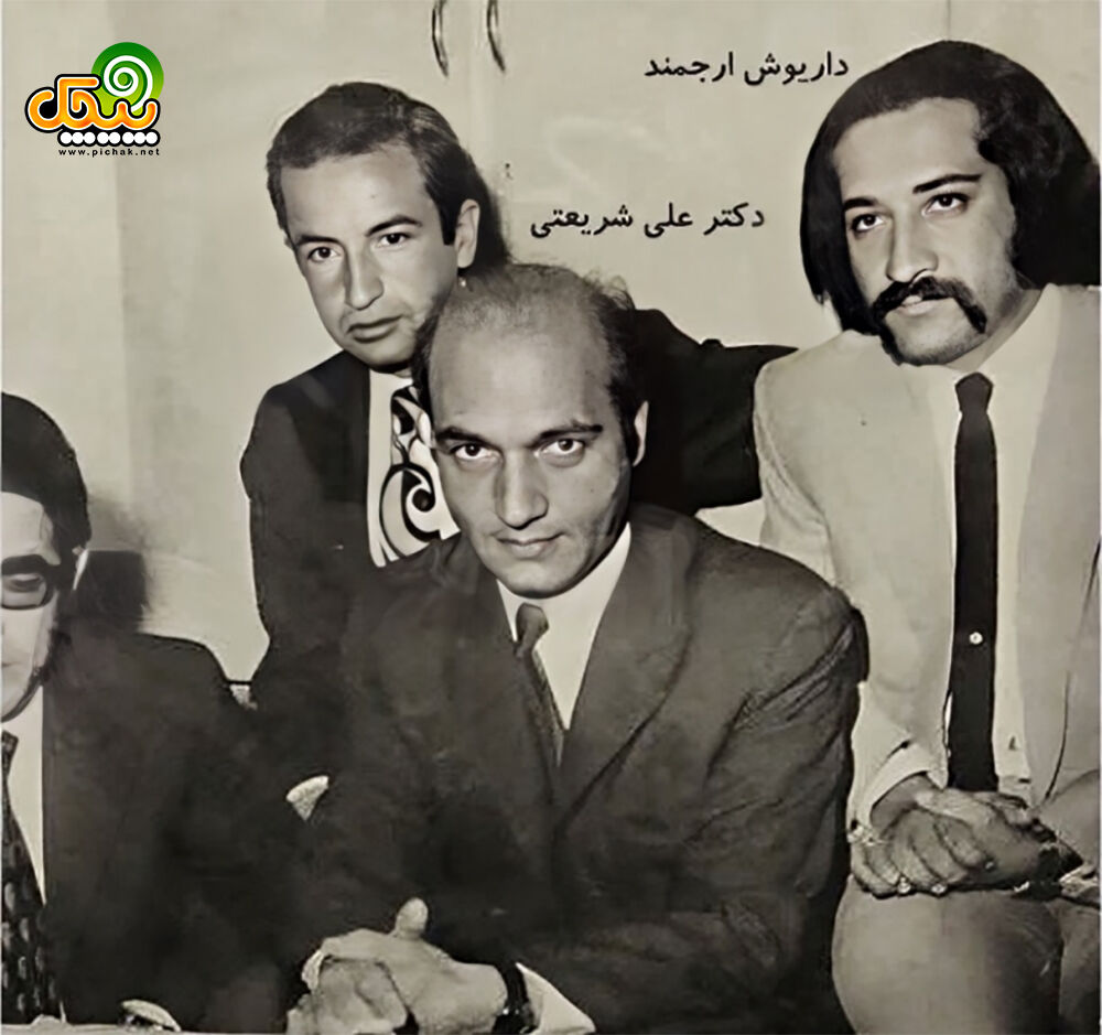 داریوش ارجمند در کنار دکتر علی شریعتی