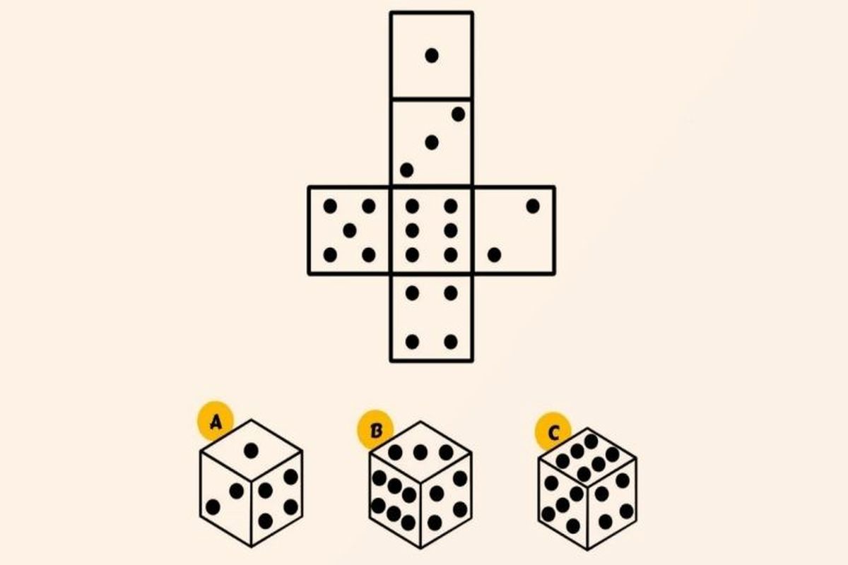 شکل درست مکعب باز شده کدام است؟