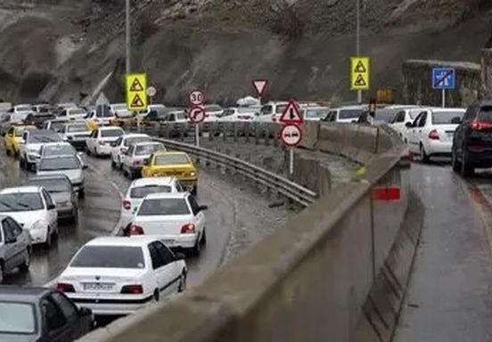 گزارش پلیس از ترافیک ۸ کیلومتری در این جاده