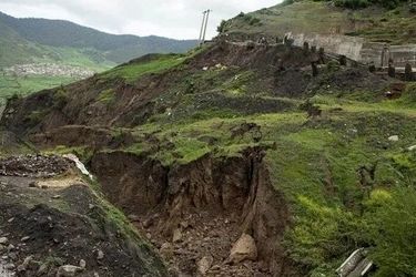 تصاویری از رانش شدید زمین در سوادکوه