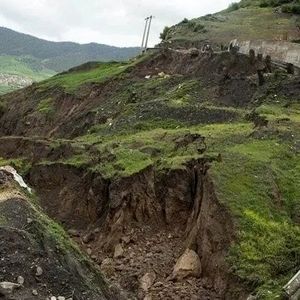 تصاویری از رانش شدید زمین در سوادکوه