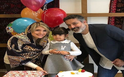 قاب پدر دختریِ بازیگر آوای باران و دخترش
