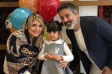 قاب پدر دختریِ بازیگر آوای باران و دخترش
