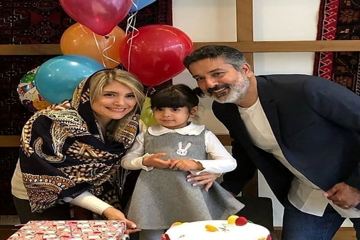 قاب پدر دختریِ بازیگر آوای باران و دخترش
