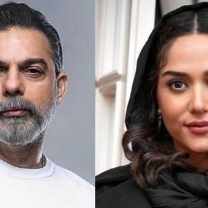 پریناز ایزدیار و پیمان معادی در پشت صحنه فیلم جدیدشان/ عکس