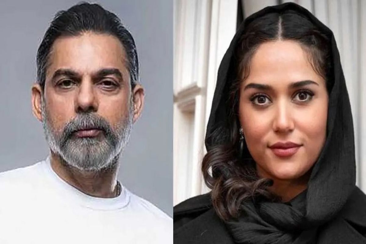 پریناز ایزدیار و پیمان معادی در پشت صحنه فیلم جدیدشان/ عکس