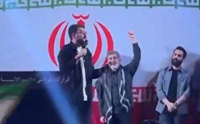 مداحی درباره زنان کم‌حجاب در میدان انقلاب/ ویدئو