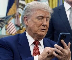ترامپ نقشه ایران را برعکس کرد و نوشت: «شبیه منه»/ عکس