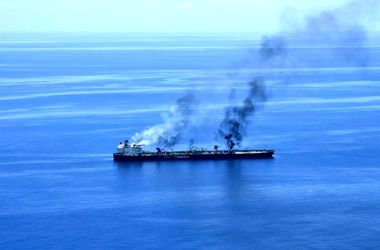 تصاویری از نفتکش‌هایی که سپاه در تنگه هرمز منهدم کرد