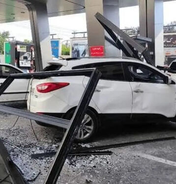 انفجار در پمپ بنزین شاندیز مشهد