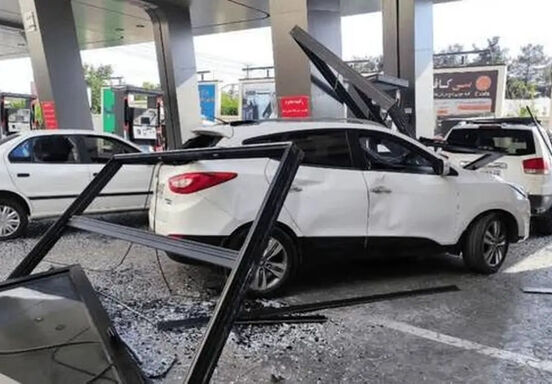 انفجار در پمپ بنزین شاندیز مشهد