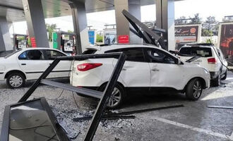 انفجار در پمپ بنزین شاندیز مشهد