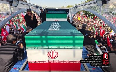 تصاویری از مراسم تشییع رهبر شهید در کربلا