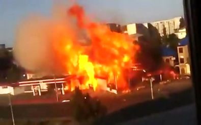 کارگر پمپ بنزین پس از شکست عشقی ایستگاه سوخت را آتش زد/ ویدئو