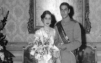 «شاه و فوزیه» در حال بازدید از دانشگاه تهران در سال 1323
