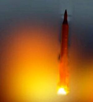 تصاویری از یک موشک سپاه که آبی شد