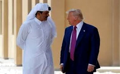 تماس تلفنی فوری ترامپ با امیر قطر همزمان با حضور لاریجانی