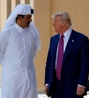 تماس تلفنی فوری ترامپ با امیر قطر همزمان با حضور لاریجانی