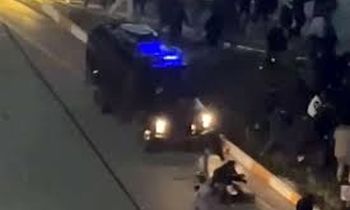 واکنش به زیر گرفتن مردم با خودروی ضدشورش در اردبیل