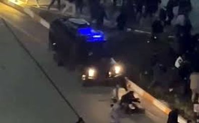 واکنش به زیر گرفتن مردم با خودروی ضدشورش در اردبیل