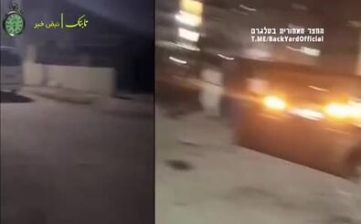 بقایای موشک ایرانی در خیابان‌های شهرک‌های اسرائیل/ ویدئو